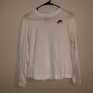 Nike Air Women's Long-Sleeve Crew Neck Top - White